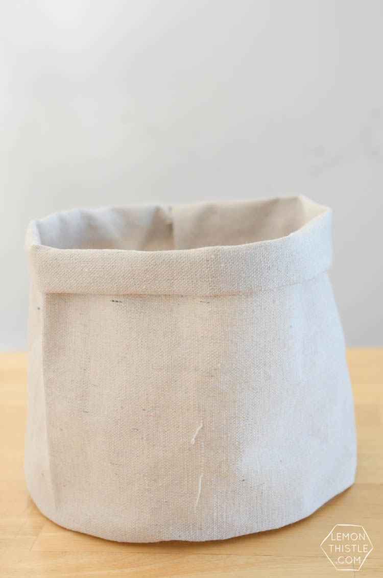 DIY Dip Dye cloth baskets made from drop cloth- soo affordable!