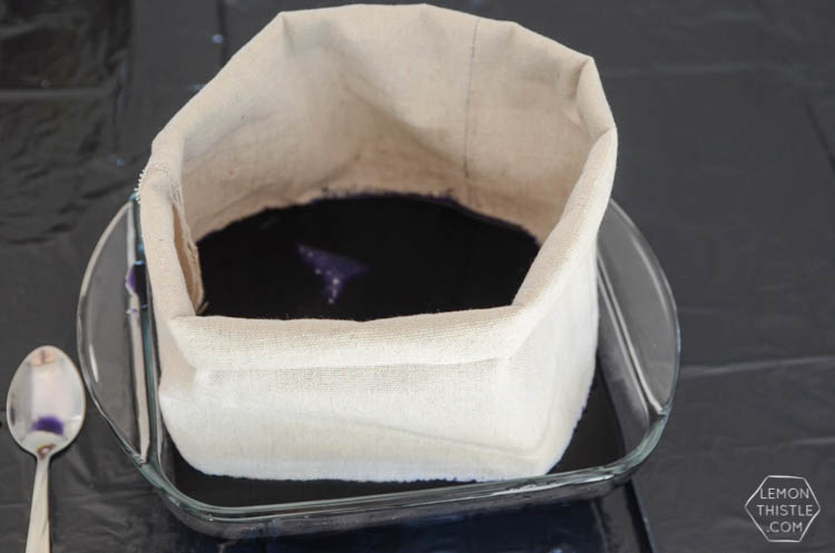 DIY Dip Dye cloth baskets made from drop cloth- soo affordable!