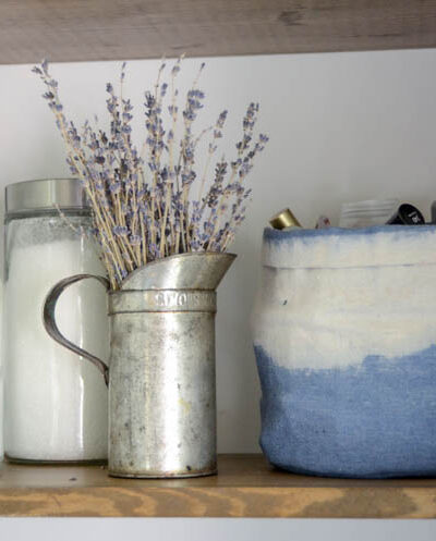 DIY Dip Dye cloth baskets made from drop cloth- soo affordable!