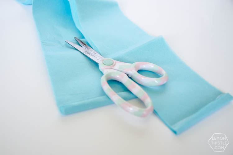 DIY Ruffled Tissue Paper Garland- so simple and costs pennies!