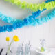 DIY Ruffled Tissue Paper Garland- so simple and costs pennies!