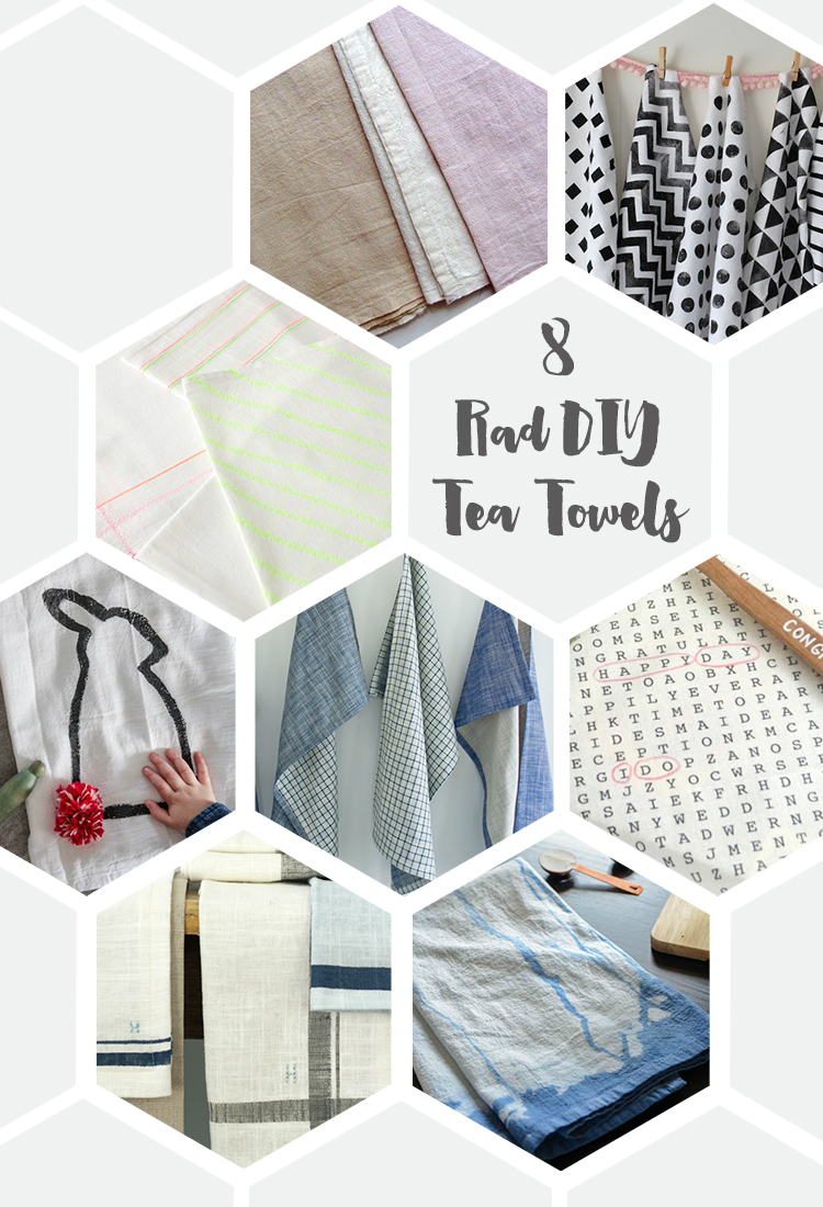 8 Rad DIY Tea Towels to try... awesome gift idea!