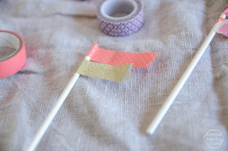 DIY Party Decor made with washi tape! So simple.