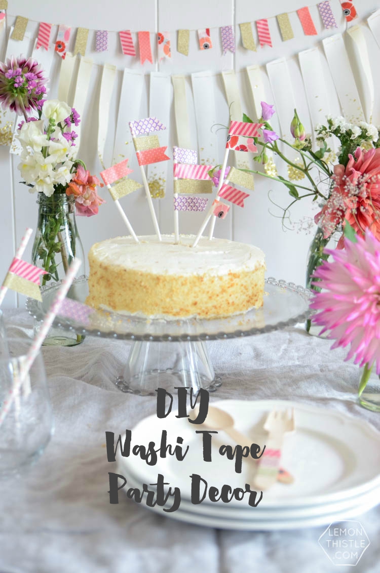 DIY Party Decor made with washi tape! So simple.