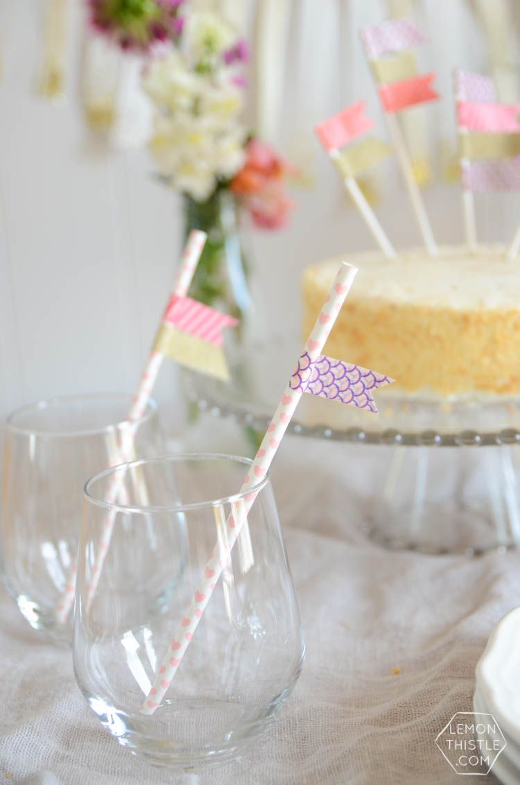 DIY Party Decor made with washi tape! So simple.