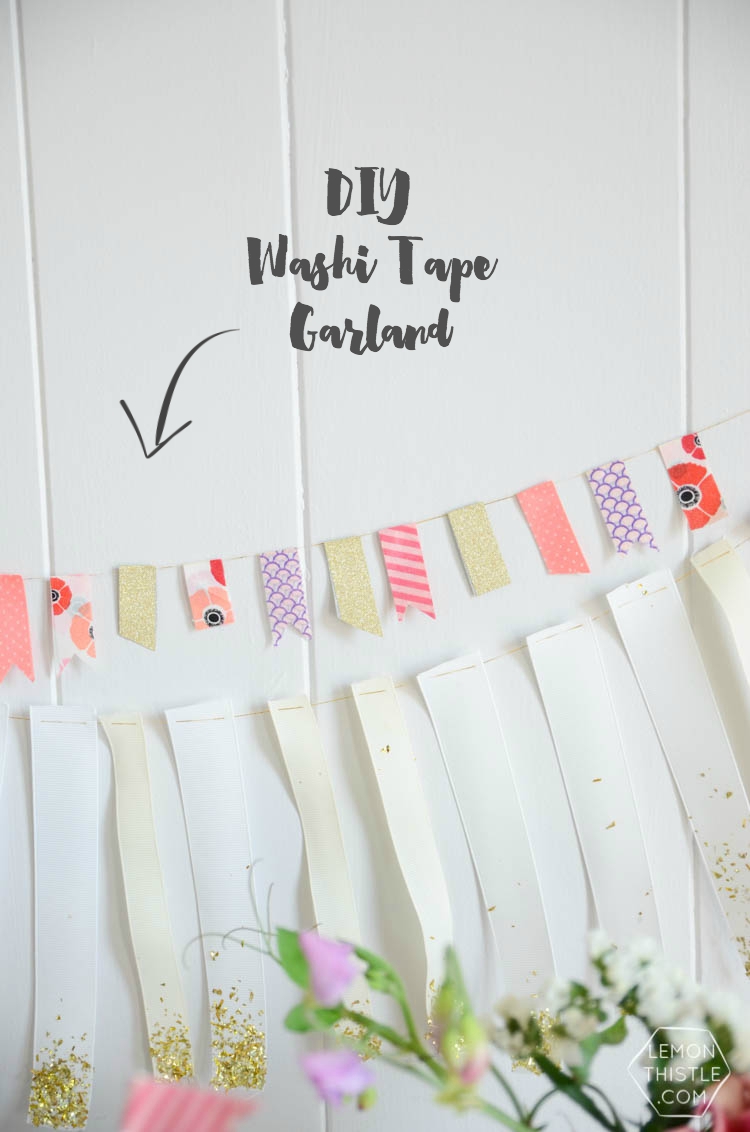 DIY Party Decor made with washi tape! So simple.