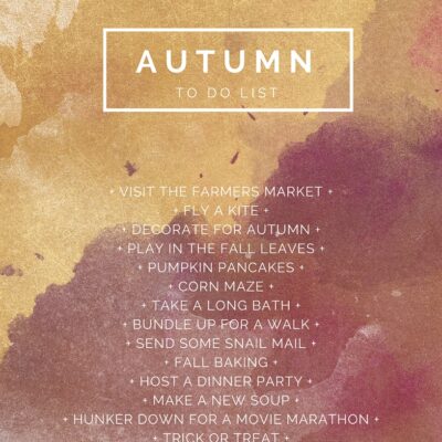 Autumn To-Do List (bucket list! but all things I want to do this fall)