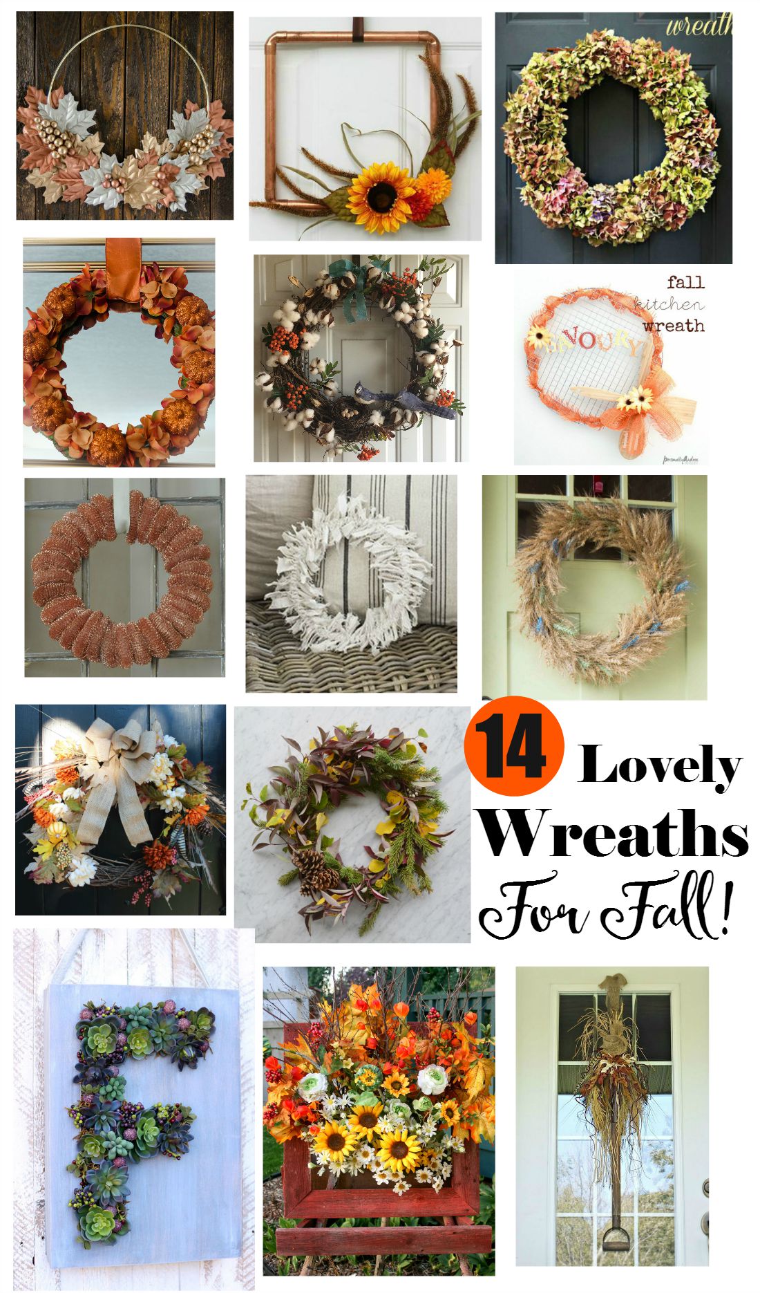 14 Lovely Wreaths For Fall