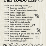 Fall to-do list!