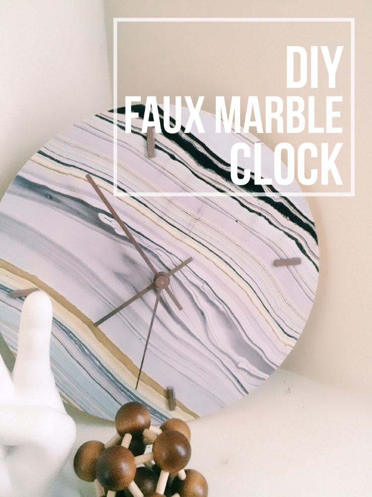 DIY Faux Marble Clock