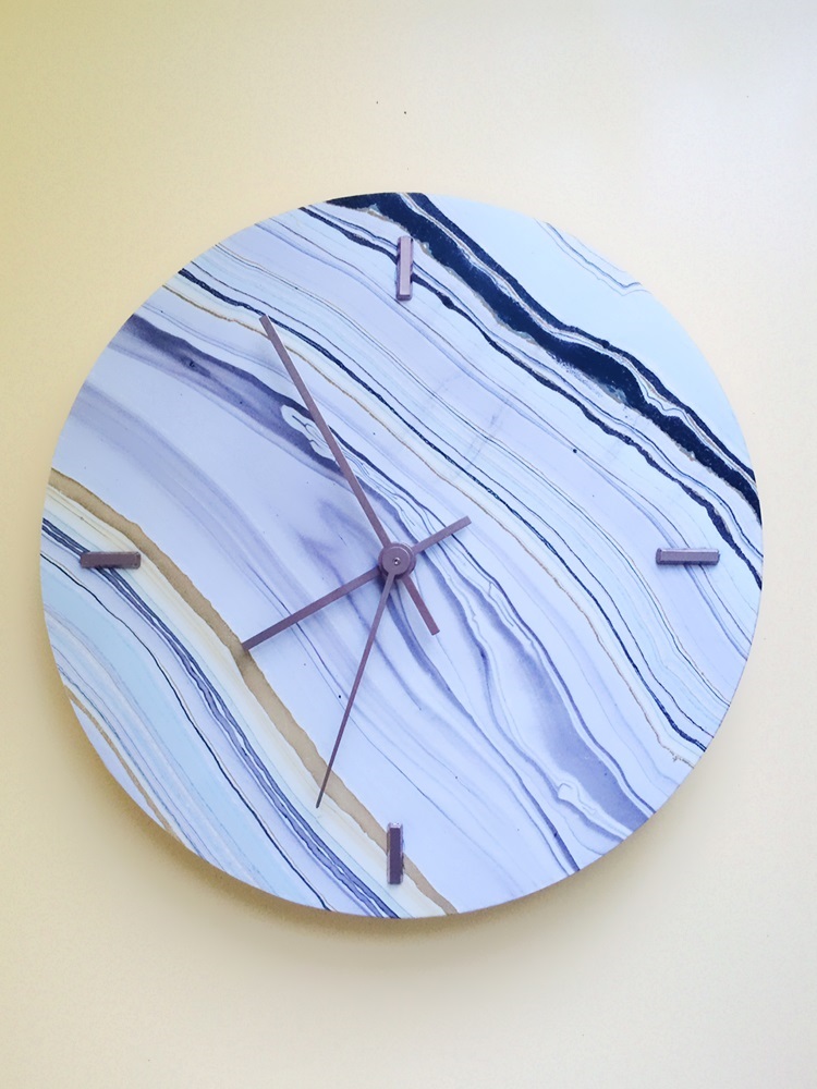 DIY Faux Marble Clock