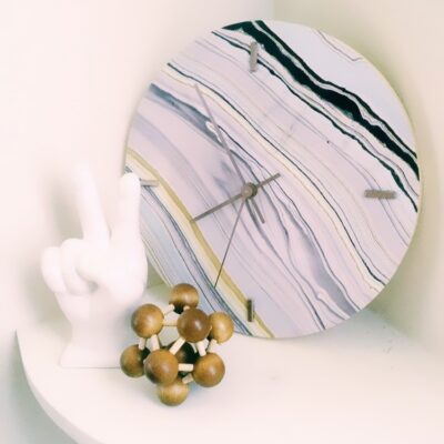 DIY Faux Marble Clock