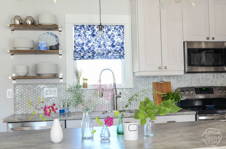 Adding personality to an all white kitchen