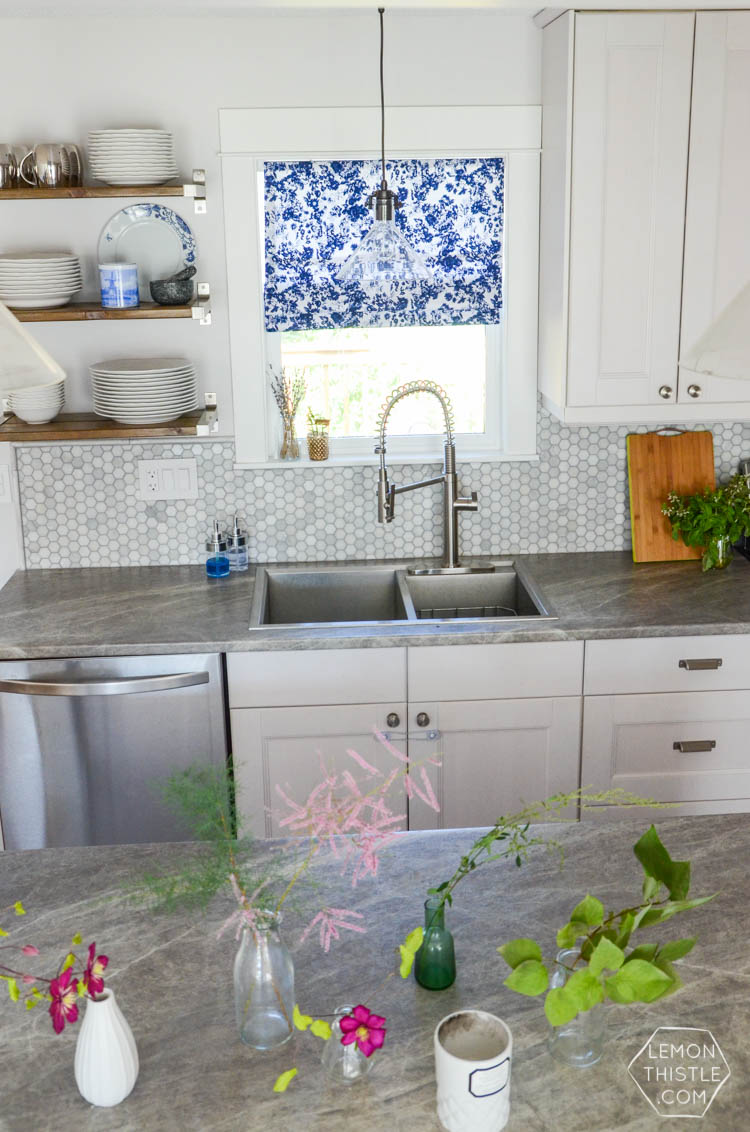 Adding personality to an all white kitchen