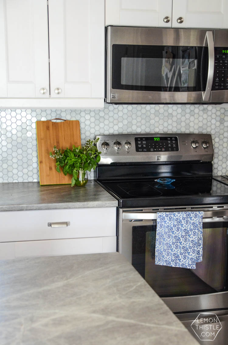 Adding personality to an all white kitchen