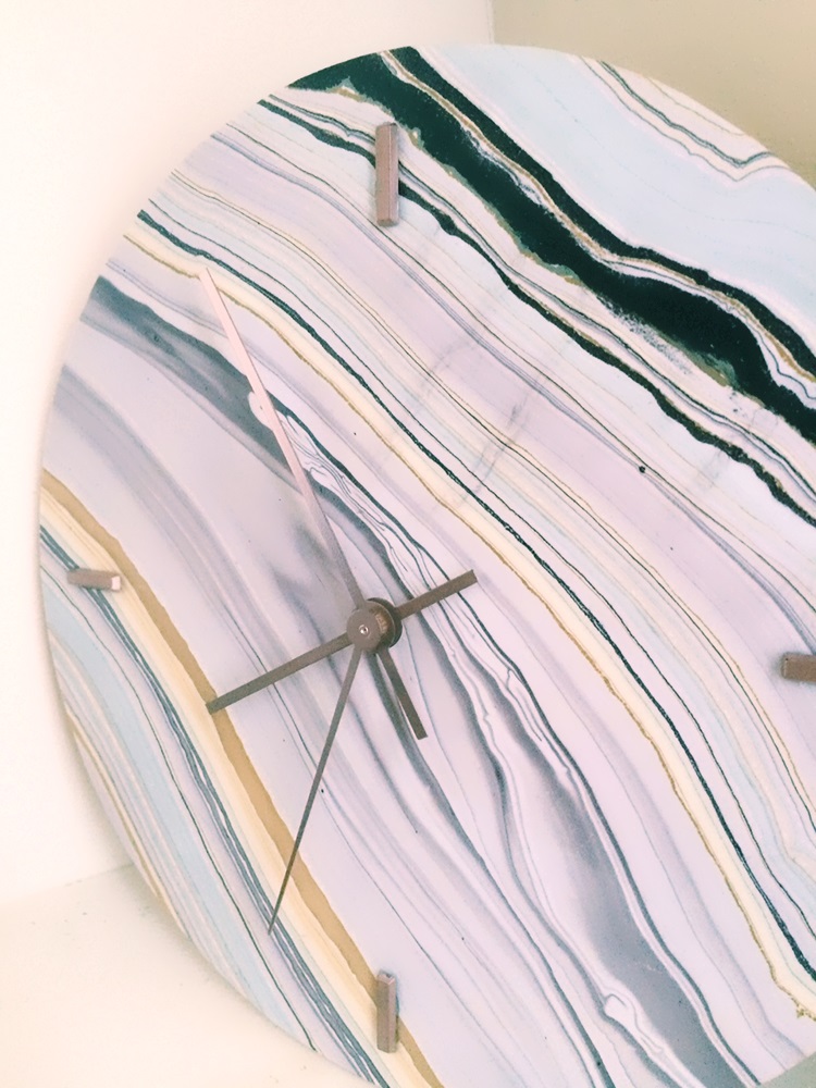 DIY Faux Marble Clock
