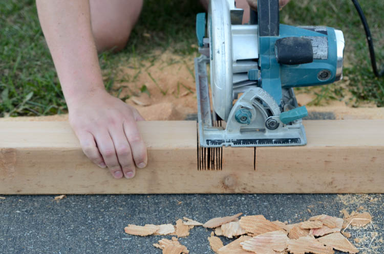 DIY X Leg Patio Table with Pipe Trestle