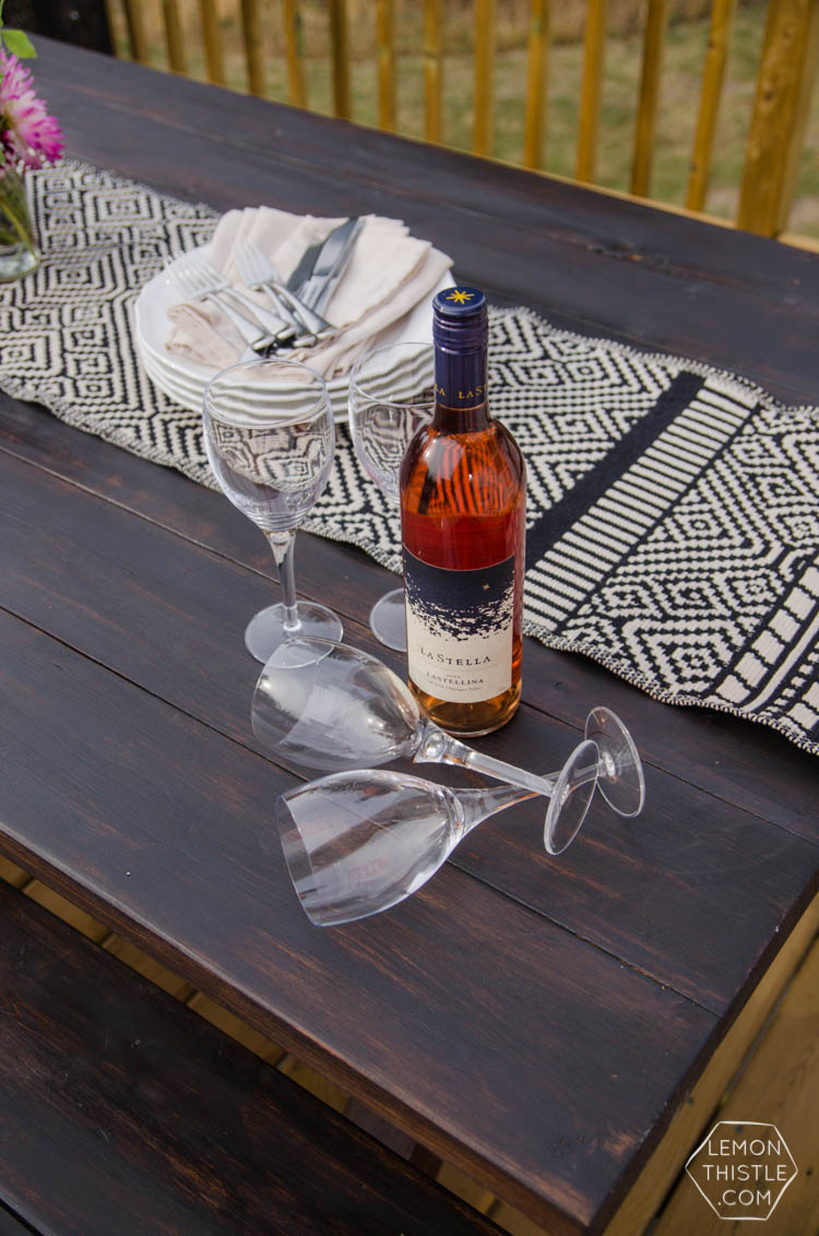 DIY X Leg Patio Table with Pipe Trestle