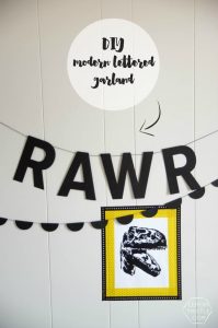 DIY Modern Lettered Garland- awesome for a party or for a kids room!