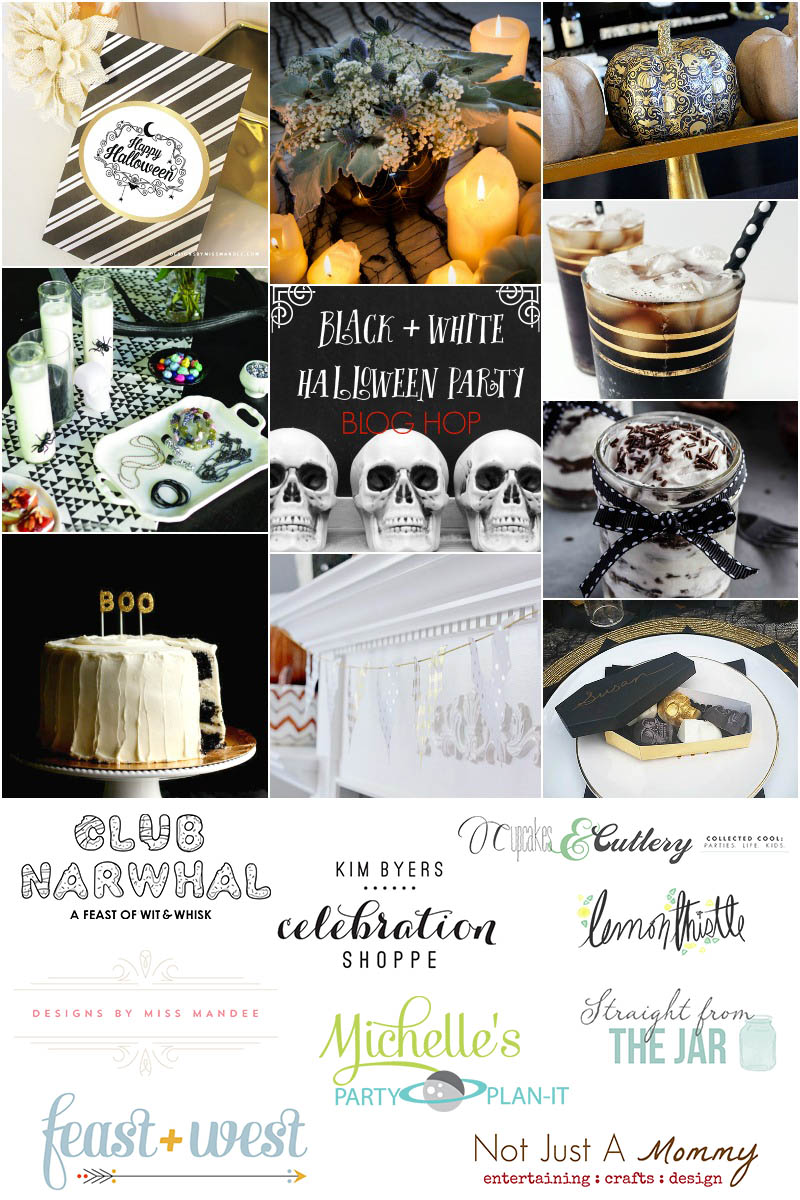 Black + White Halloween Blog Hop graphic
