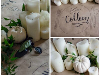 Organic and Casual Thanksgiving Tablescape- the perfect decor for a simple friendsgiving dinner party!