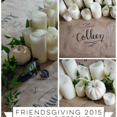 Organic and Casual Thanksgiving Tablescape- the perfect decor for a simple friendsgiving dinner party!