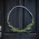 DIY Minimal Holiday Wreath with fresh greens