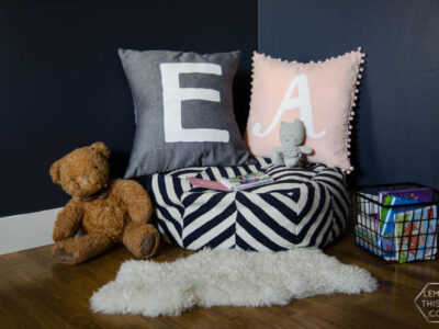 DIY Monogram Lettered Pillows with Stripflock (the fuzzy stuff!)