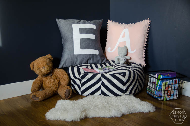 DIY Monogram Lettered Pillows with Stripflock (the fuzzy stuff!) 