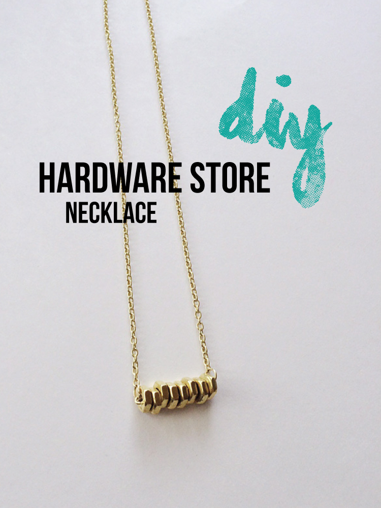 bolt necklace diy- such a fun gift idea!