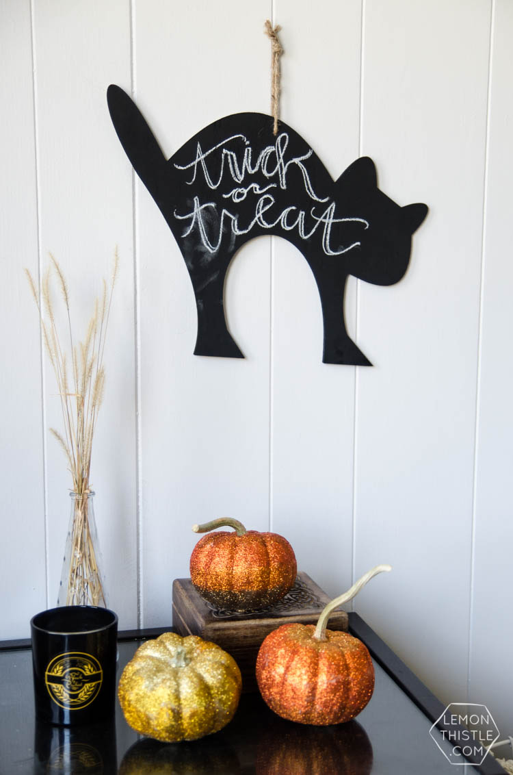 DIY Ombre Glitter Mini Pumpkins