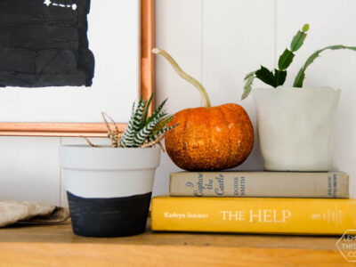 DIY Ombre Glitter Mini Pumpkins