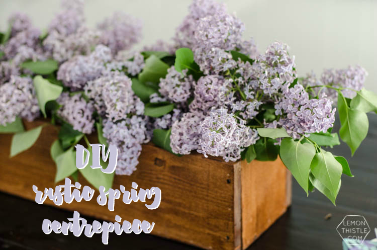 DIY Rustic Centrepiece with spring blooms- click through for the tutorial to build 
