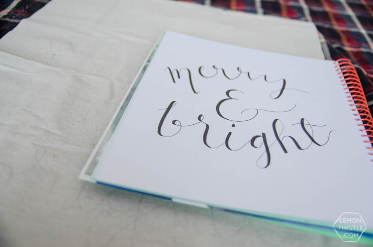 DIY Rustic Holiday Wall Hanging- with hand lettered template
