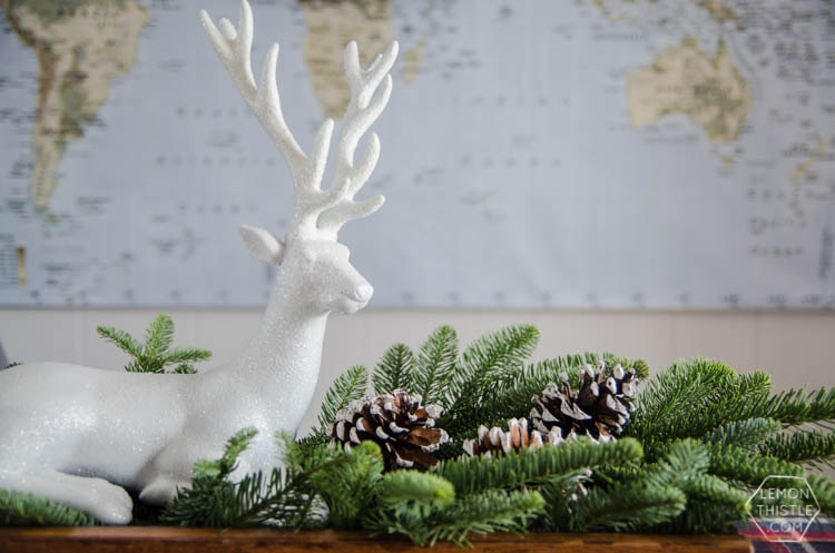 DIY Rustic Holiday Centrepiece- I love that the long box could be used for arrangements year round!
