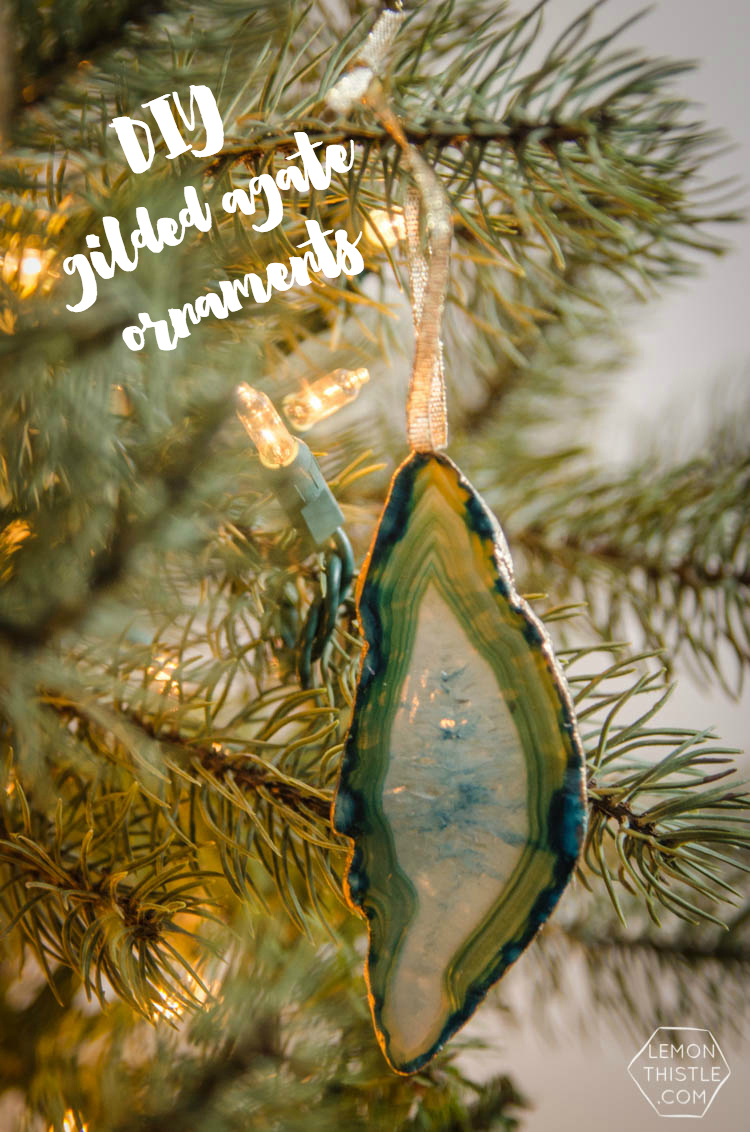 DIY precious gem ornaments- glitzy but natural, perfect Christmas decor!
