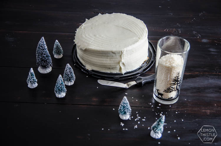 DIY Winter Scene Cake Makeover- perfect for the holidays!