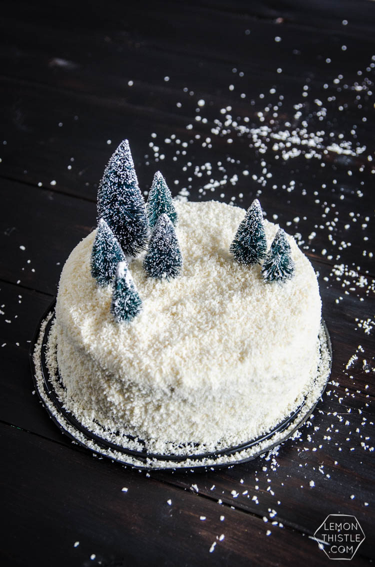 DIY Winter Scene Cake Makeover- perfect for the holidays!