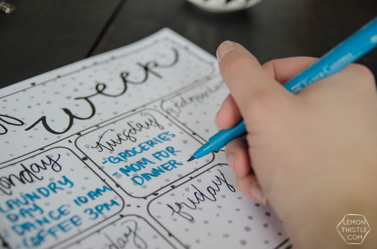 Free Printable 'My Week' Planner