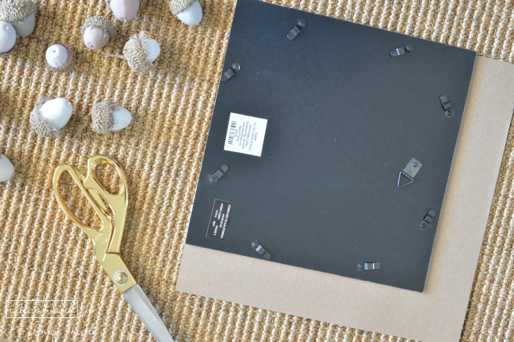 DIY Acorn Shadowbox- gorgeous natural decor!