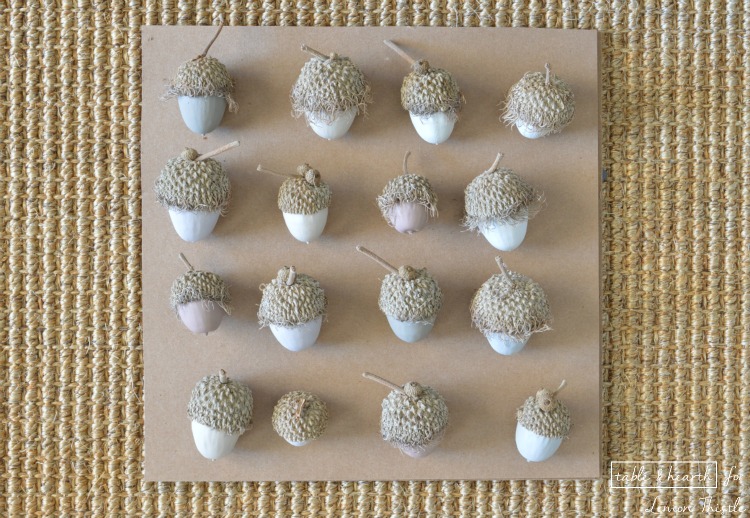 DIY Acorn Shadowbox- gorgeous natural decor!