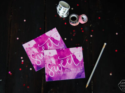 Hand Lettered Watercolor Valentine's Day Postcard- To One Sweet Friend