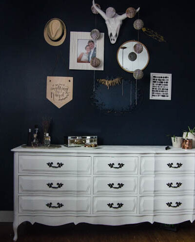 Moody Boho Bedroom Update (and chalk spraypainted dressers!)