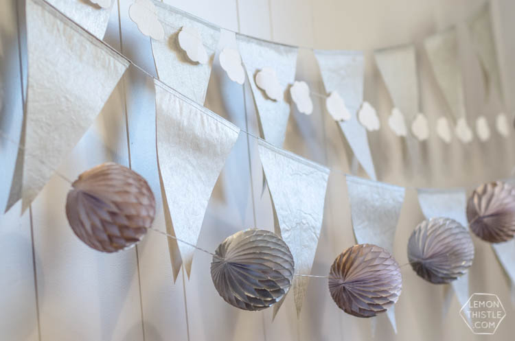 DIY Metallic Mini Honeycomb Garland- so fun for a party or just home decor!