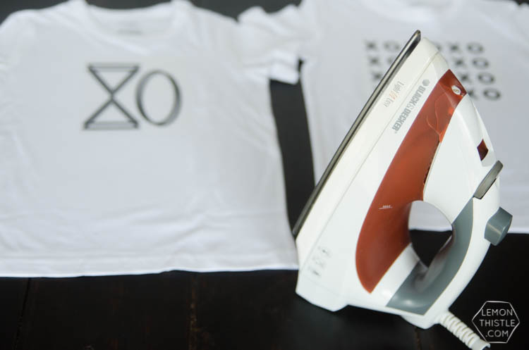 DIY XO T-Shirts... how fun are these to make for valentine's day!? Plus- it's a free printable design