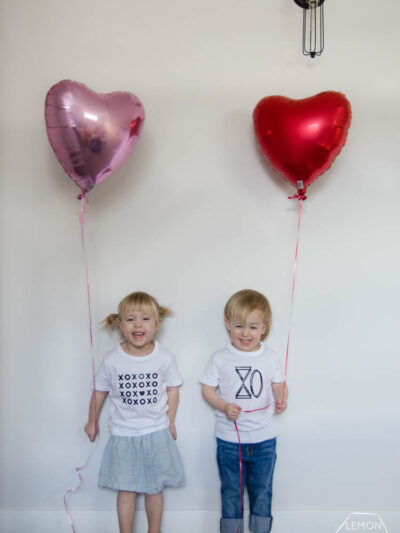 DIY XO T-Shirts... how fun are these to make for valentine's day!? Plus- it's a free printable design