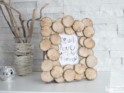 DIY Upcycled Wood Round Photo Frame