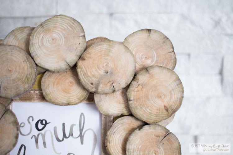 DIY Upcycled Wood Round Photo Frame