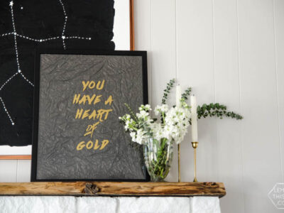 You have a heart of gold- DIY textured wall art