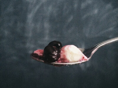 Vanilla Panna Cotta with Blueberry Sauce